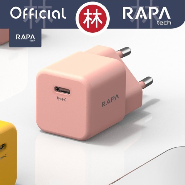 RAPAtech CH2030 &amp; DC1013 - PD20W Charger 20W &amp; USB-C to USB-C Cable QC