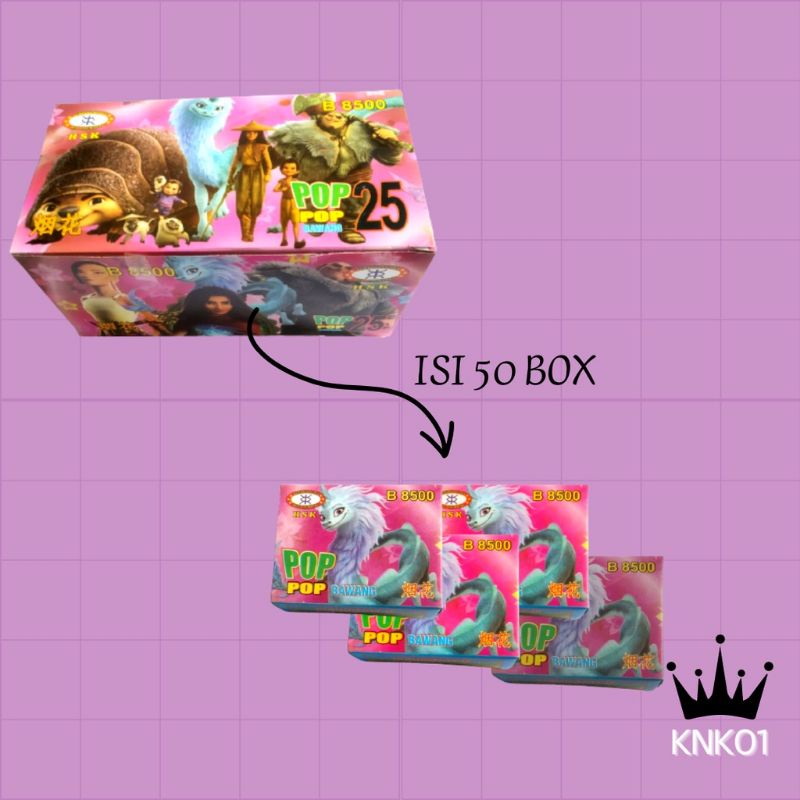 MAINAN ANAK KEMBANG API POP-POP BAWANG / BANTING / PETASAN BANTING HARGA SATU BOX ISI 50 KOTAK