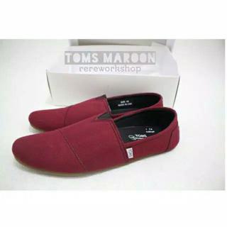 Sepatu slip on TOMS/slip on pria wanita murah/slip on produksi sendiri/sepatu canvas