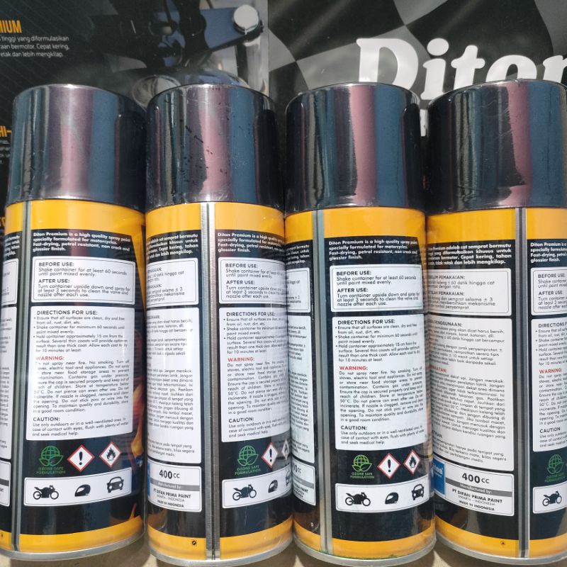 Pilok Cat Diton Premium Paket Lengkap 4 Kaleng Bebas Pilih Warna Uk 400cc Pilox Cat Semprot Diton Spray Paint Metalic Metalik Doff Dop Glossy Mengkilap