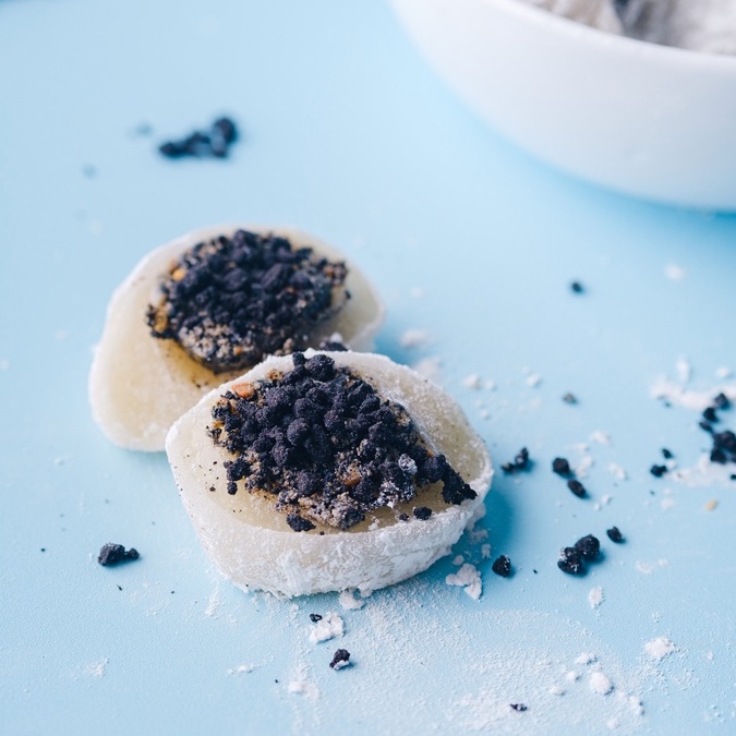 

RiDn Mochi Aifa Rasa Cookie Crumble di balut sagu