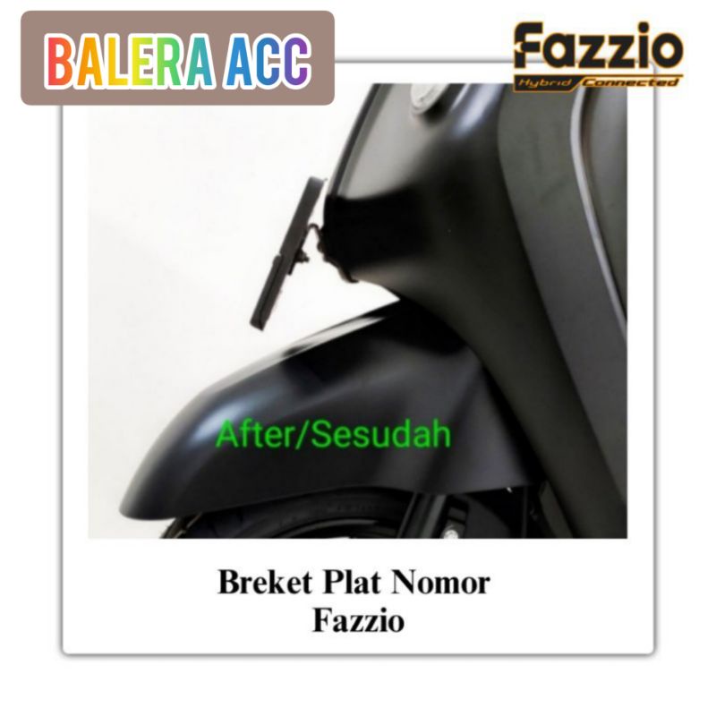 Breket Plat nomor Fazzio Dudukan Plat Nomor Motor fazzio Tebal Anti Getar