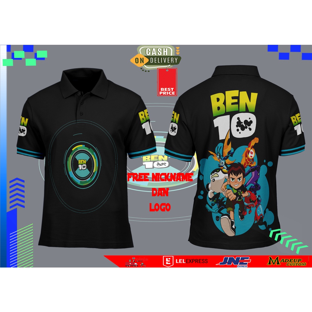 kaos baju ben 10 dewasa dan anak FullPrinting 3D