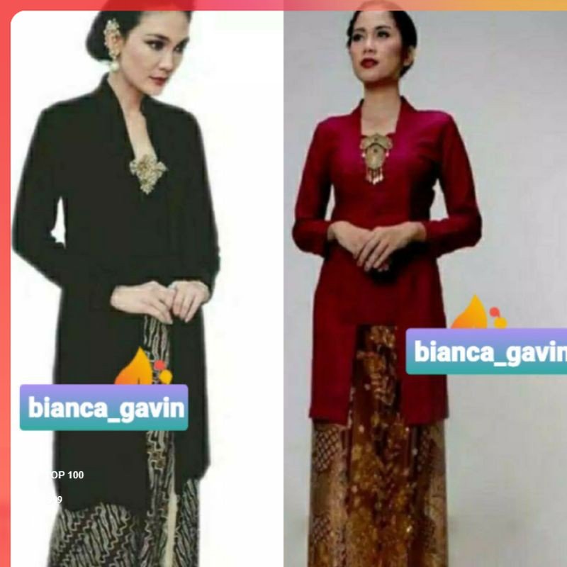 Kebaya Kebaya Bludru Kutubaru, Model Body Panjang, (Standar dan Jumbo) Kebaya Bludru