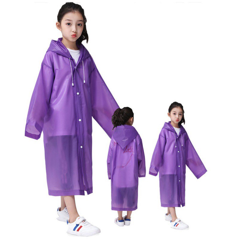 Jas Hujan ANAK Eva POLOS / Kids Raincoat / Jas Hujan Fashion Anak Trendy / Mantel Anak-anak