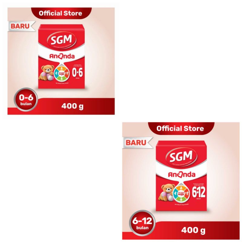 SGM Ananda 1 0-6 Bulan/Ananda 2 6-12 Kemasan 400 gram