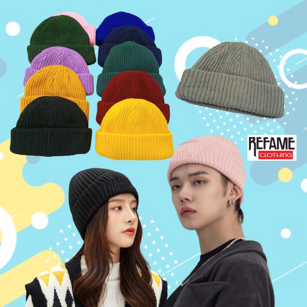 Kupluk Gaul Tebal Rajut Beany Hat Woll Pria Wanita Beanie Ukuran Dewasa Kualitas Distro