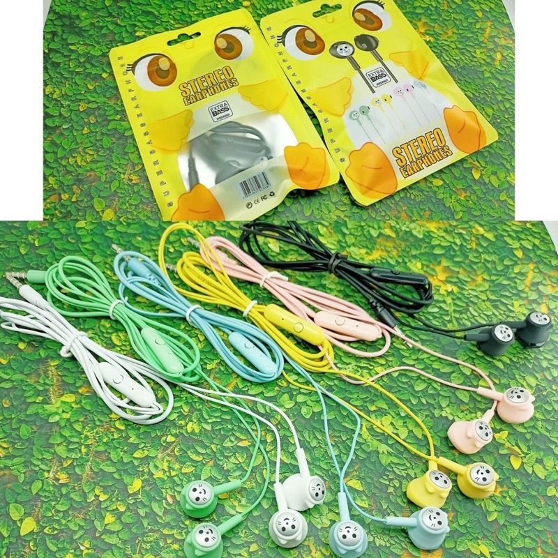 Headset/Handsfree/Earphone/Hf Macaron Cat U-49 + MIC New Arrival Packing Plastik Import PROMO SEN-AB