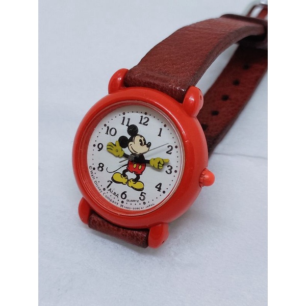 Jam tangan vintage walt disney mickey mouse alba original japan arloji retro ladies watch jam tangan anak karakter lawas klasik