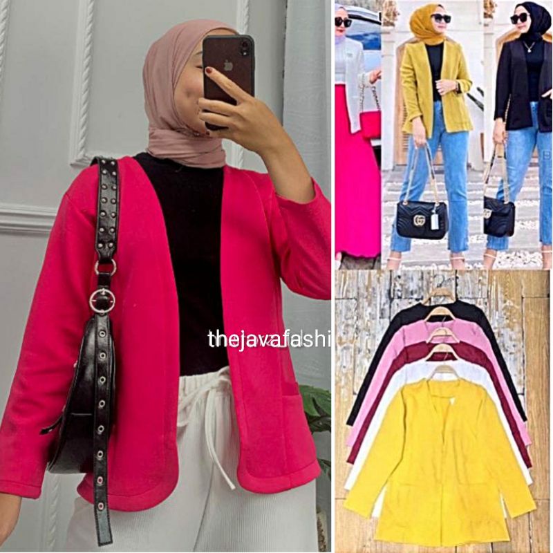 BLAZER SCUBA POLOS PREMIUM  BLAZER KEKINIAN / BLAZER WANITA SCUBA IMPORT / BLAZER IMPORT BLAZER KOREA KEKINIAN by FEFA FASHION