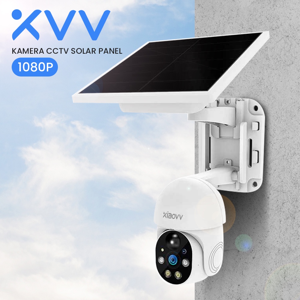 Xiaovv Kamera CCTV Solar Panel WiFi PTZ Smart Camera 1080P - XVV-1120S-P6 - White
