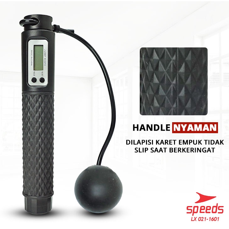 PREMIUM SPEEDS Lompat Tali Jump Rope Alat Olahraga Tali Skipping Anak Remaja Dewasa Import 021-1601