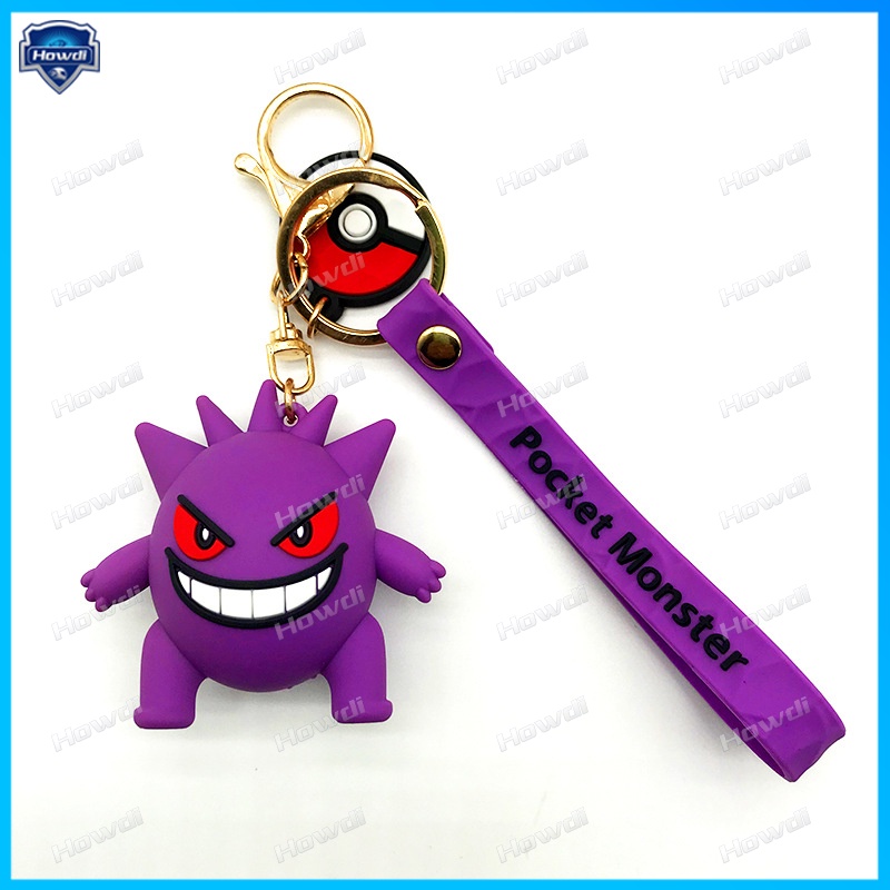 Pokemon Gantungan Kunci Action Figure Keyring TOMY Lucu Psyduck PVC Kartun Pokemon Figure Liontin Model Boneka Hadiah Mainan Anak