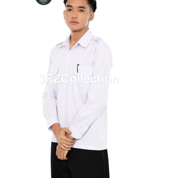 Baju Pdh Putih Kemeja Putih Lengan Panjang Baju PDH PNS/Pemda Panjang - S