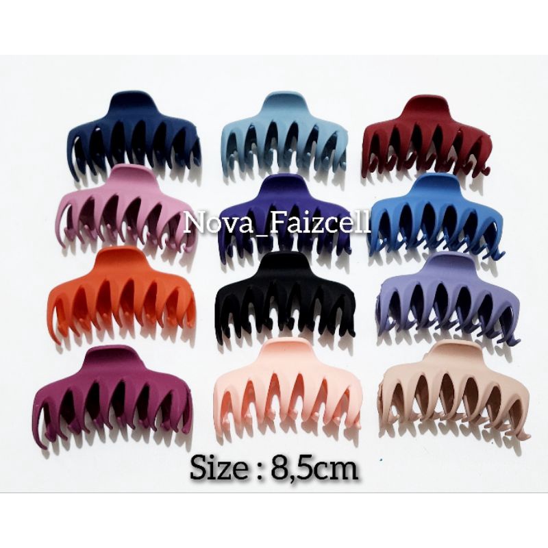 Jepit Rambut Taring Jumbo 8,5cm Doff Premium Jepitan Jedai Dewasa Hair Remaja Korea