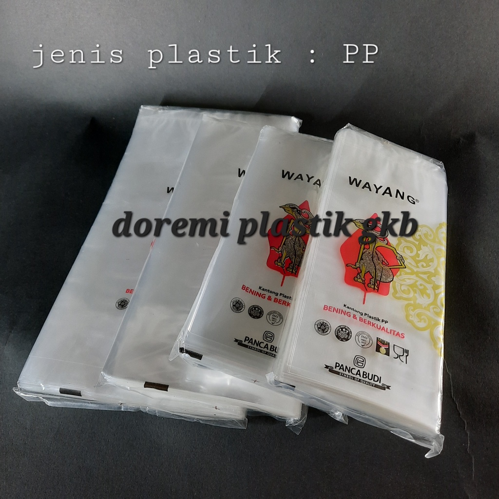 WAYANG JOYOBOYO Plastik PP bening tebal 0.3 10x20 11x22 12x24 15x27 18x35 20x35 25x45 30x45 60x100