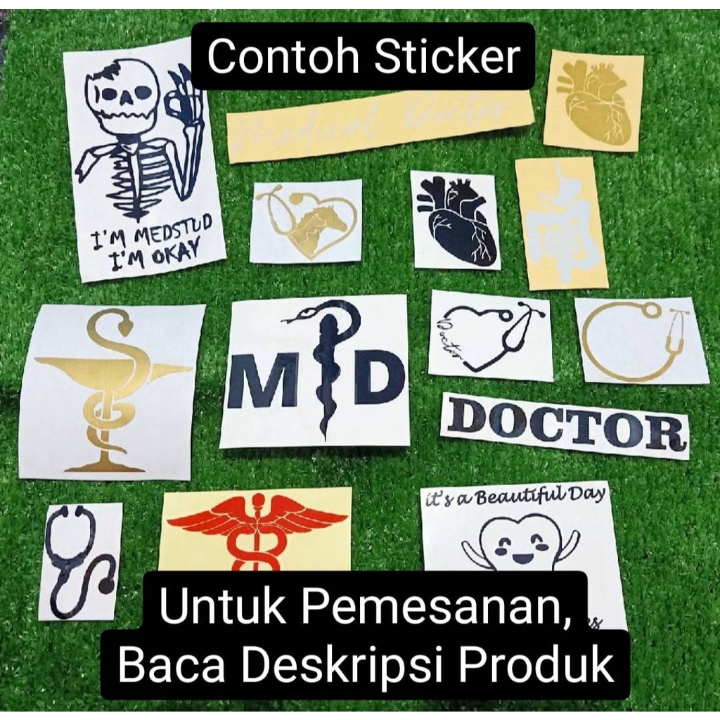 

[BACA DESKRIPSI ATAU CHAT ADMIN SEBELUM ORDER] Custom Cutting Sticker / Stiker Untuk Umum, Dokter, Mahasiswa Kedokteran FK, Dokter Gigi, Dokter Hewan, Perawat, Bidan, Farmasi, Nakes FK FKG FKM Kesehatan MD stiker logo usaha dll