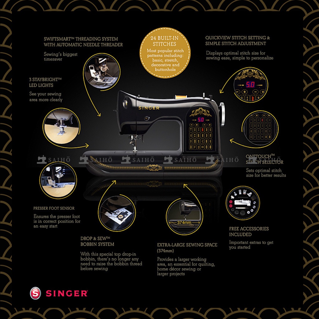 The SINGER 160 th | SINGER Anniversary 160 edition | Mesin Jahit Digital Portabel Limited Edition