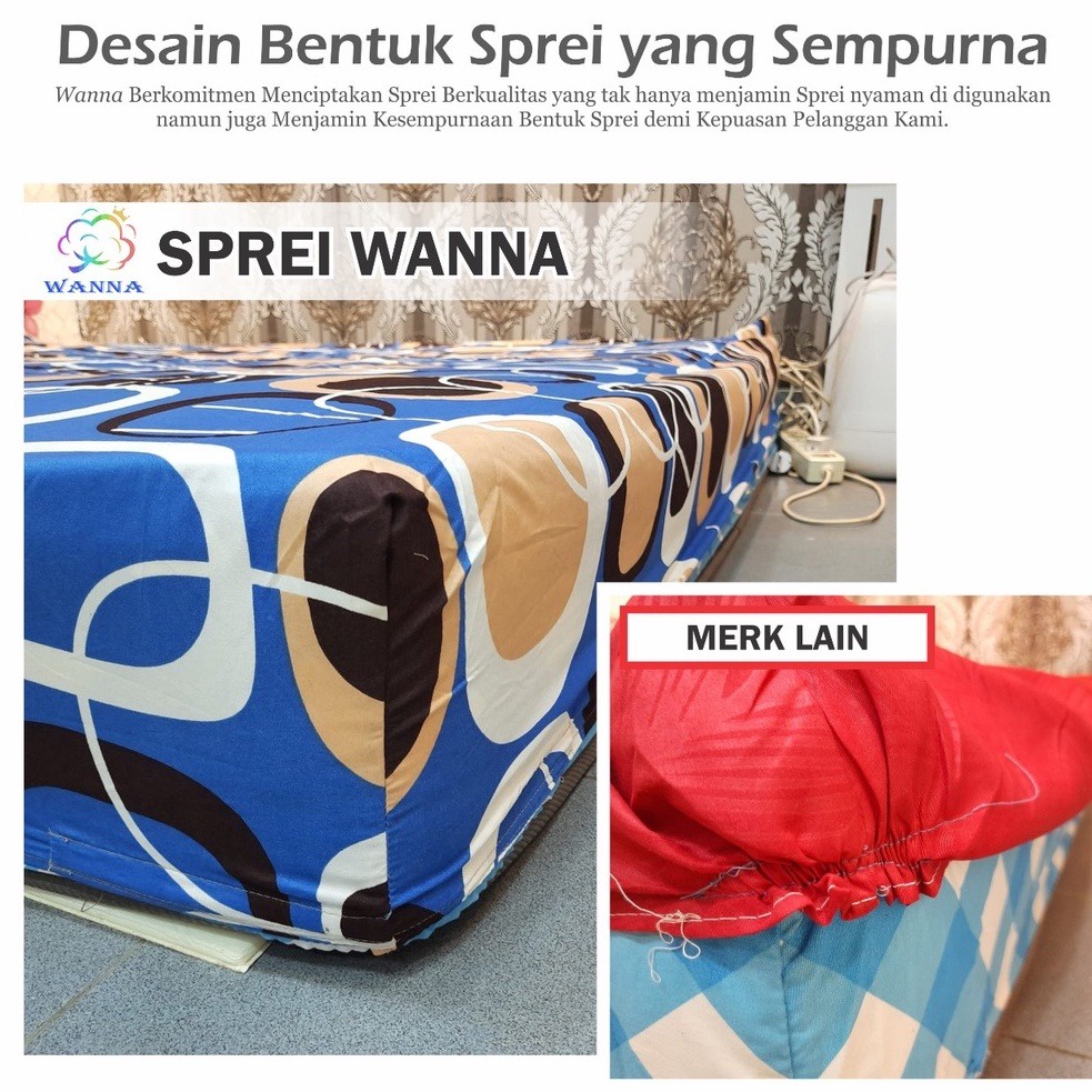 PROMO SPREI WANNA MOTIF UKURAN 160CM X 200CM SPREI MOTIF KEMBANG BAHAN BERKUALITAS LEMBUT DAN TIDAK LENTUR TERBARU