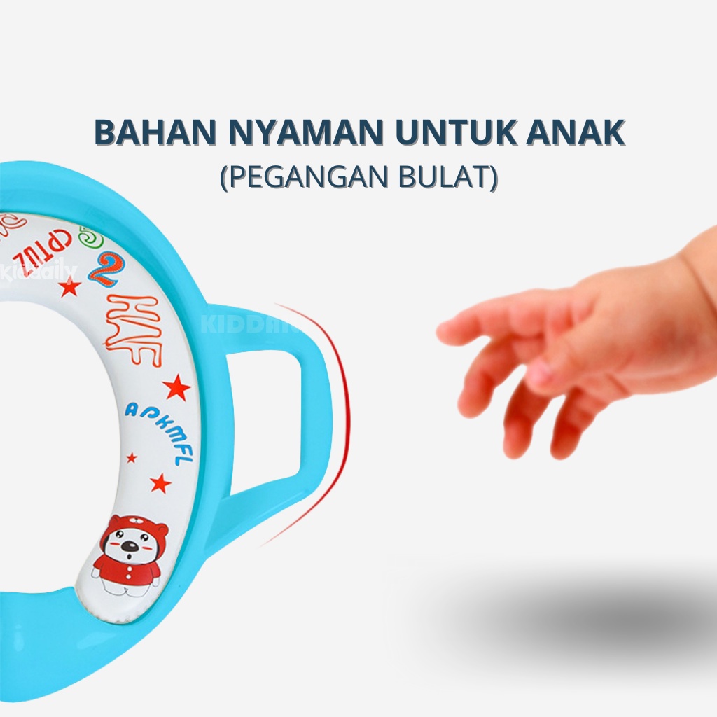 KIDDAILY DUDUKAN TOILET ANAK DENGAN PEGANGAN TOILET DUDUK LEMBUT POTTY TRAINING SEAT UNTUK1-8 TAHUN BABY POTTY ANAK POTTY TOILET TRAINING POTTY SEAT CLOSET DUDUK ANAK PISPOT ANAK