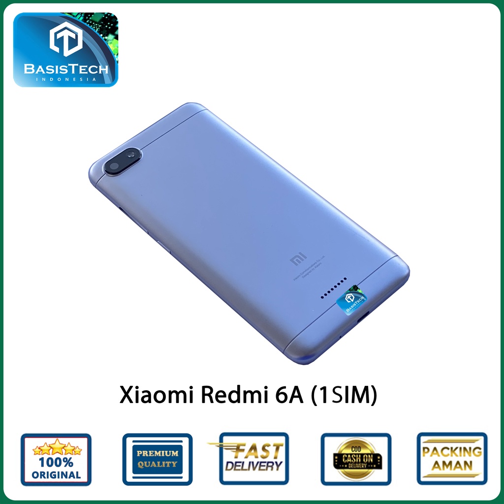 BACK COVER BACKDOOR CASING XIAOMI REDMI 6A 1 SIM ORIGINAL QUALITY