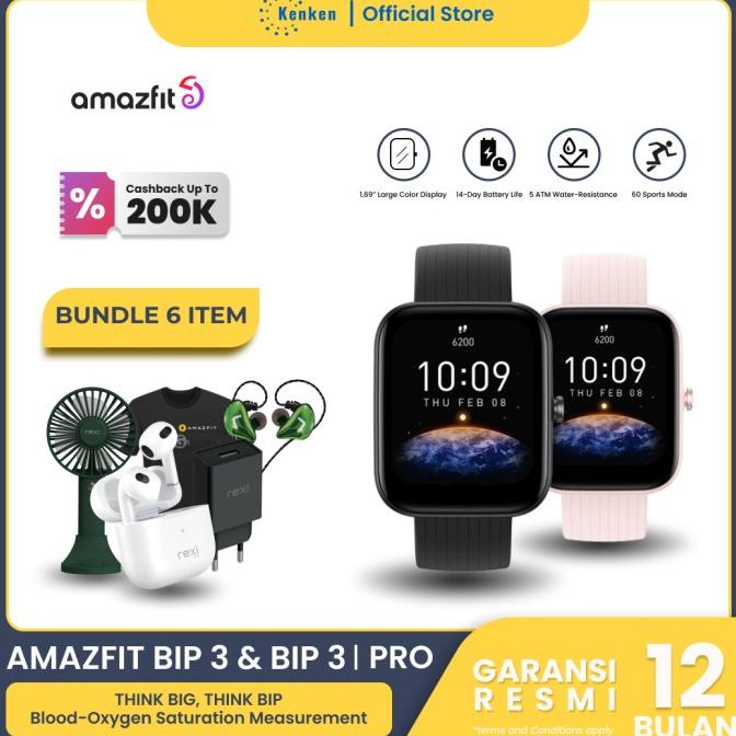 Amazfit Bip 3 & Bip 3 Pro Smartwatch Garansi Resmi