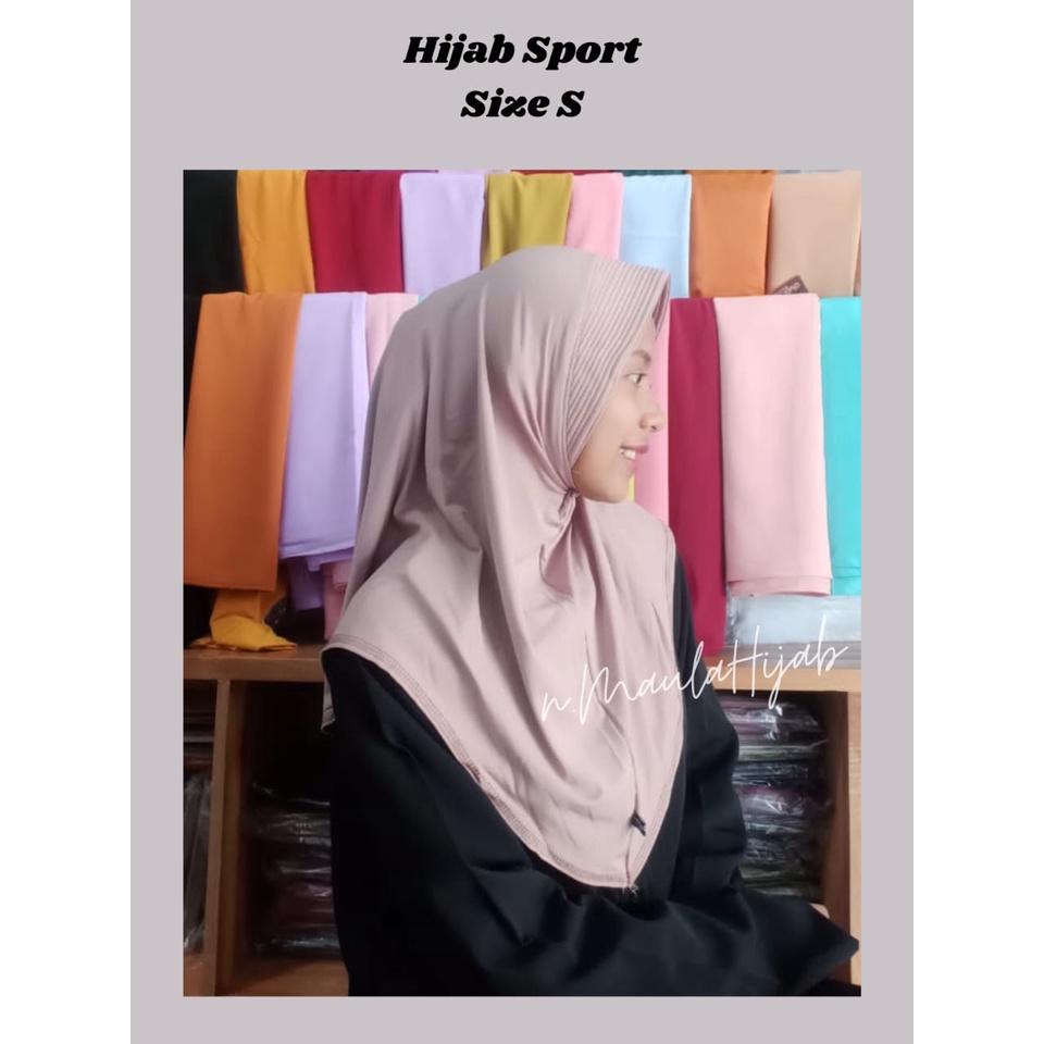 Hijab Sport/Bergo Sport/Hijab Sport Polos Menutup Dada