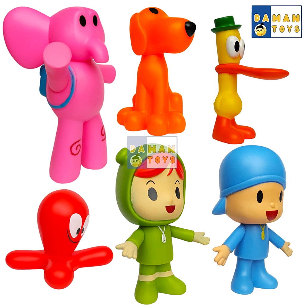 Mainan Figure Pocoyo Elly Pato Loula 16cm jumbo set Topper Pajangan Hadiah Anak