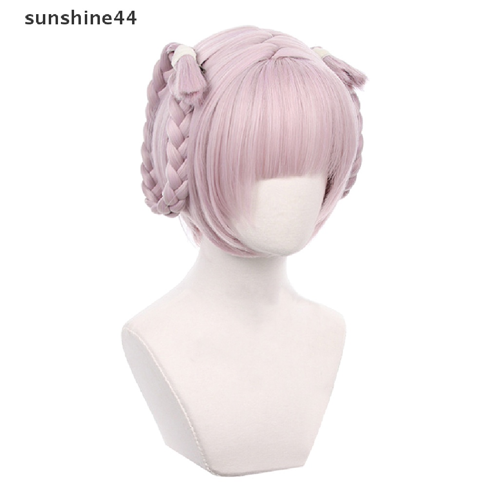 Sunshine Wig / Rambut Palsu Wanita Model Anime Call of the Night Nazuna Nanakusa Warna Pink Muda Untuk Cosplay