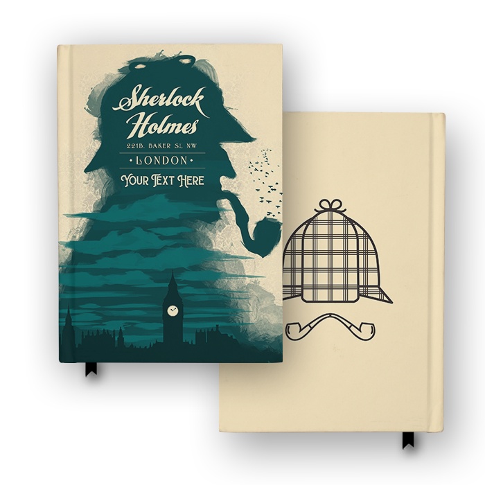 

Buku Catatan Notebook Sherlock Holmes 4 Custom Diary Jurnal Hardcover Agenda A5 A6