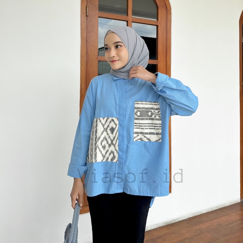 KILA SHIRT - BAJU TENUN-KEMEJA WANITA-BLOUSE