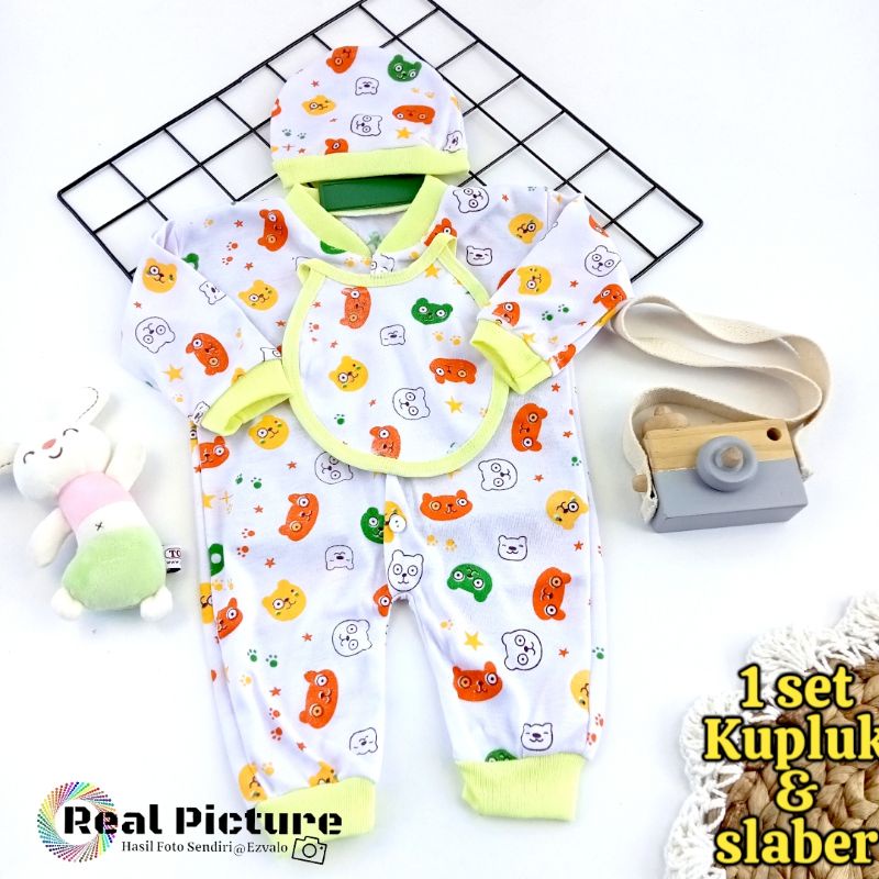 set baju kodok bayi jumper 0-3 bulan