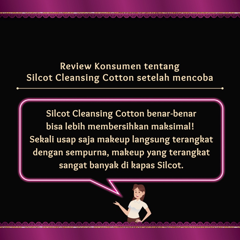 Silcot Cleansing Cotton Full 82 Pcs - Kapas Kecantikan Unicharm