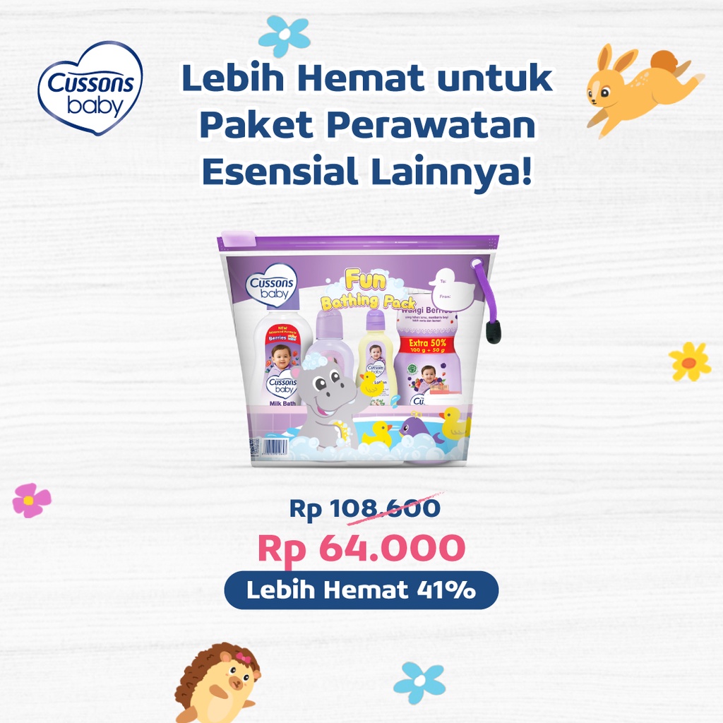 Cussons Baby Complete Essential Pack (Blue or Pink) - Paket Sabun Bayi