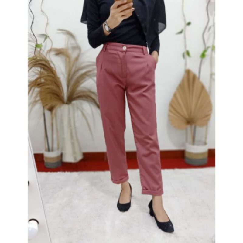 CELANA BAGGY PANTS PREMIUM CELANA KERJA BELAKANG KARET