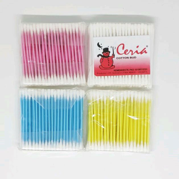 Cotton bud / pembersih telinga kapas / korek kuping ceria kemenkes isi 100