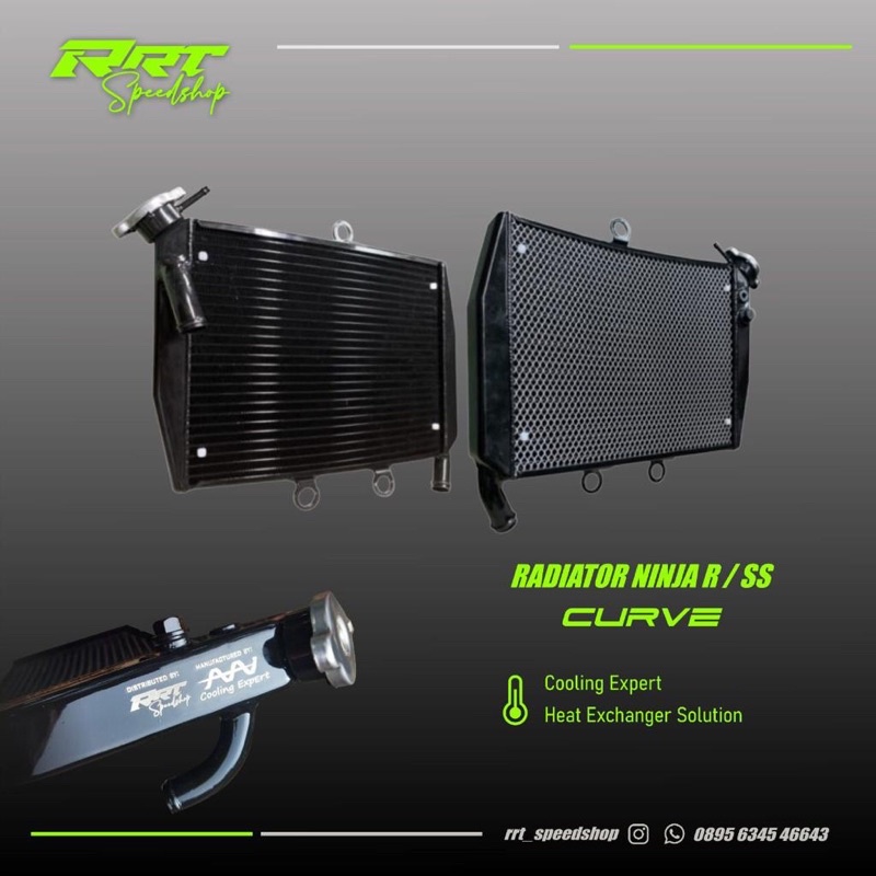 RADIATOR CURVE NINJA R RR SUNMORI DRAG ROADRACE RRT SPEEDSHOP AAI