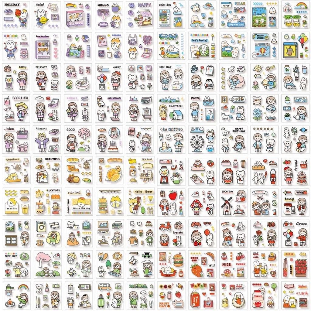 STICKER/STIKER VIRAL WATERPROOF/STICEKR DECO/ STIKER KOREA HIASAN KOTAK BEKAL/TUMBLER (ECERAN)