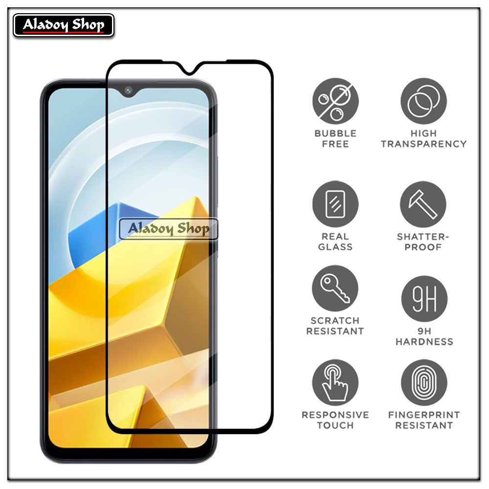 PAKET Tempered Glass + Skin Carbon Film 3D Xiaomi Poco M5