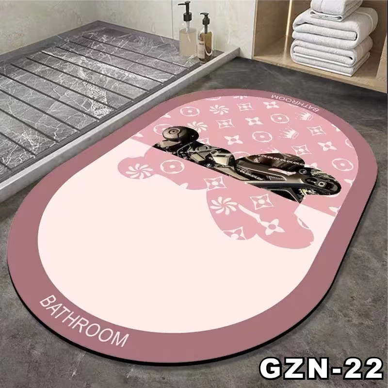 Keset Kaki Kamar Mandi Nyerap Air Anti Bakteri Premium Anti Slip Keset Batu Kamar Mandi motif lucu 2.8 RUMAHDESIGN-GZN-22-3.8
