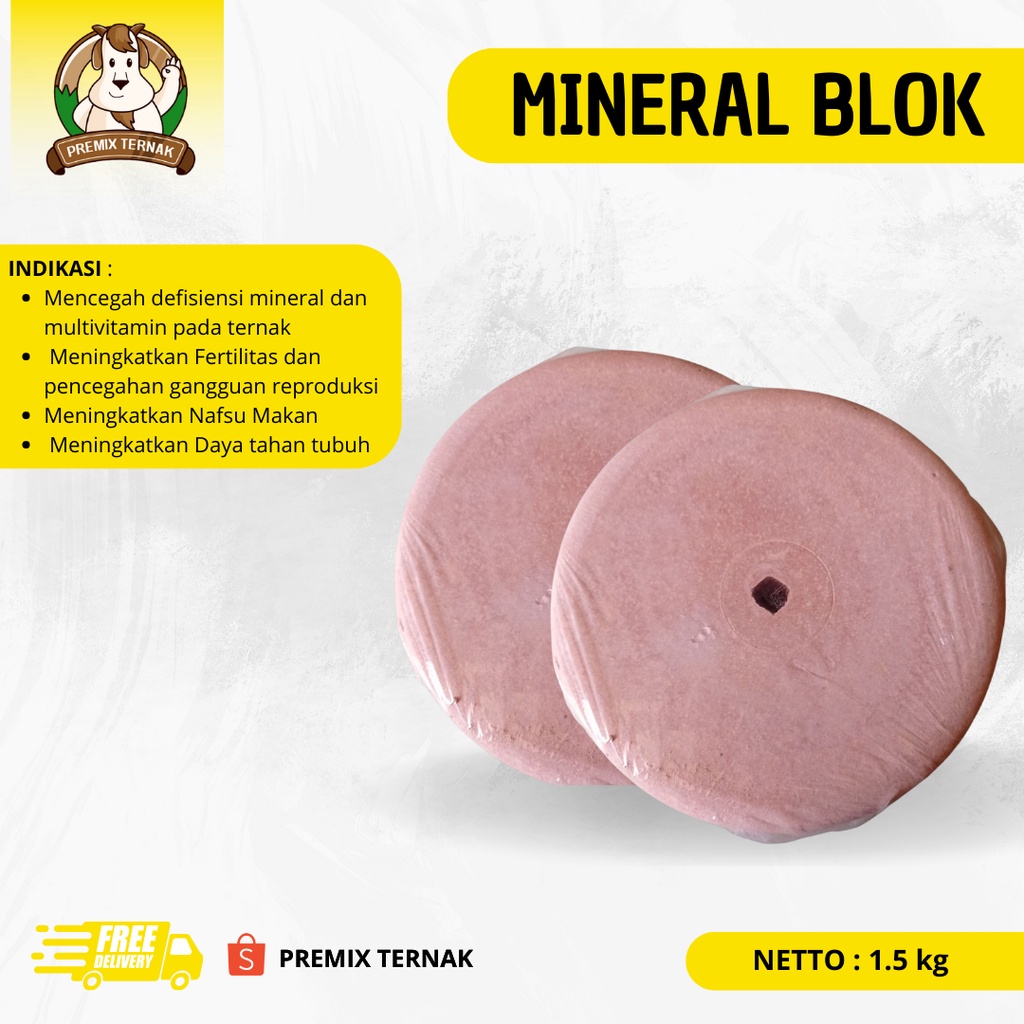 MINERAL BLOK KAMBING 1.5KG - MINERAL BLOK DOMBA 1.5KG - MINERAL BLOK 1.5 KG