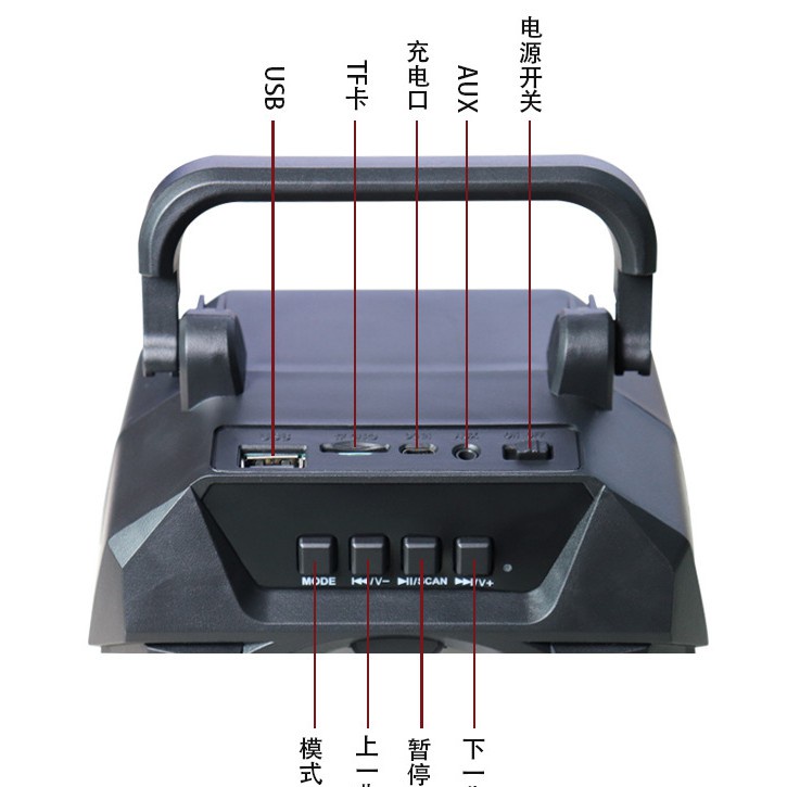 Sepeker Aktif Bluetooth Super Bass Rechargeable ZQS-1416 - ACS