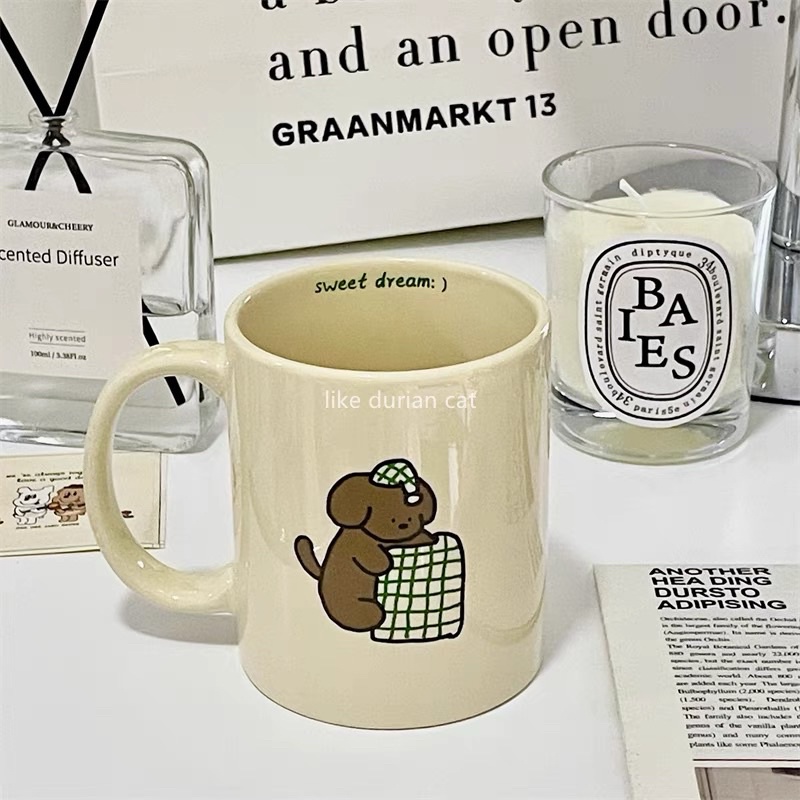 CERAMIC BEIGE BEAR BROWN MUG / GELAS MUG COKLAT KREM CREAM YELLOW KUNING LUCU IMUT MOTIF KARTUN BERUANG TEDDY BEAR / PREMIUM MUG POODLE / GELAS CANGKIR KERAMIK CUP / TEA MUG COFFEE MILK TEA CERAMIC MUG / CANGKIR TEH KOPI