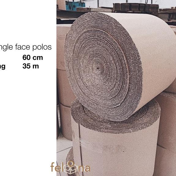 

Karton Lembaran Polos Single Face 1 ROLL Uk. Lebar 60 cm x 35 Meter