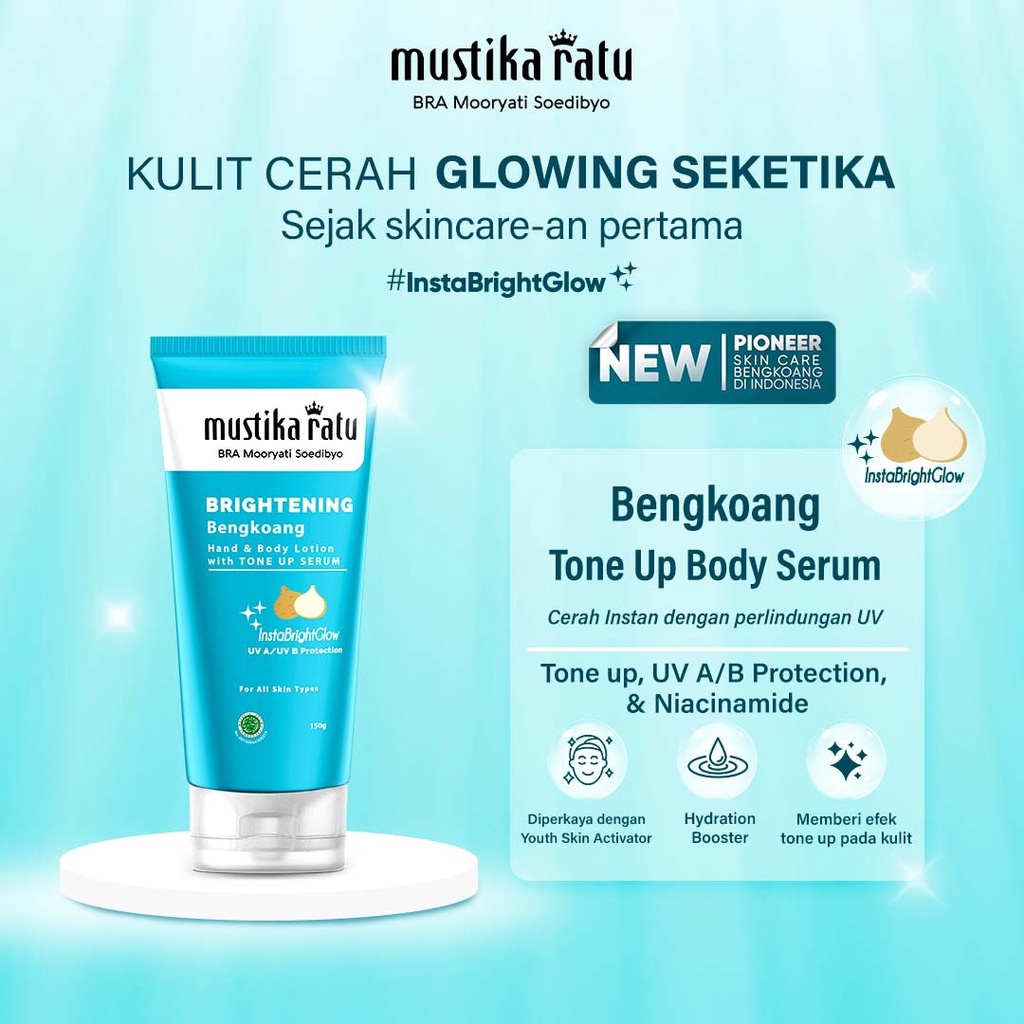 Jual mustika ratu brightening bengkoang tone up body serum lotion