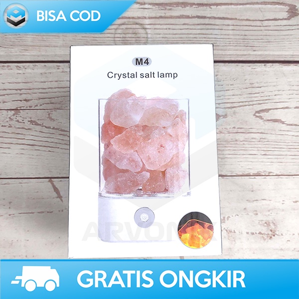 LAMPU CRYSTAL HIMALAYAN SALT LAMPU ANTI RADIASI ICOCO 100-600 MA 3WATT