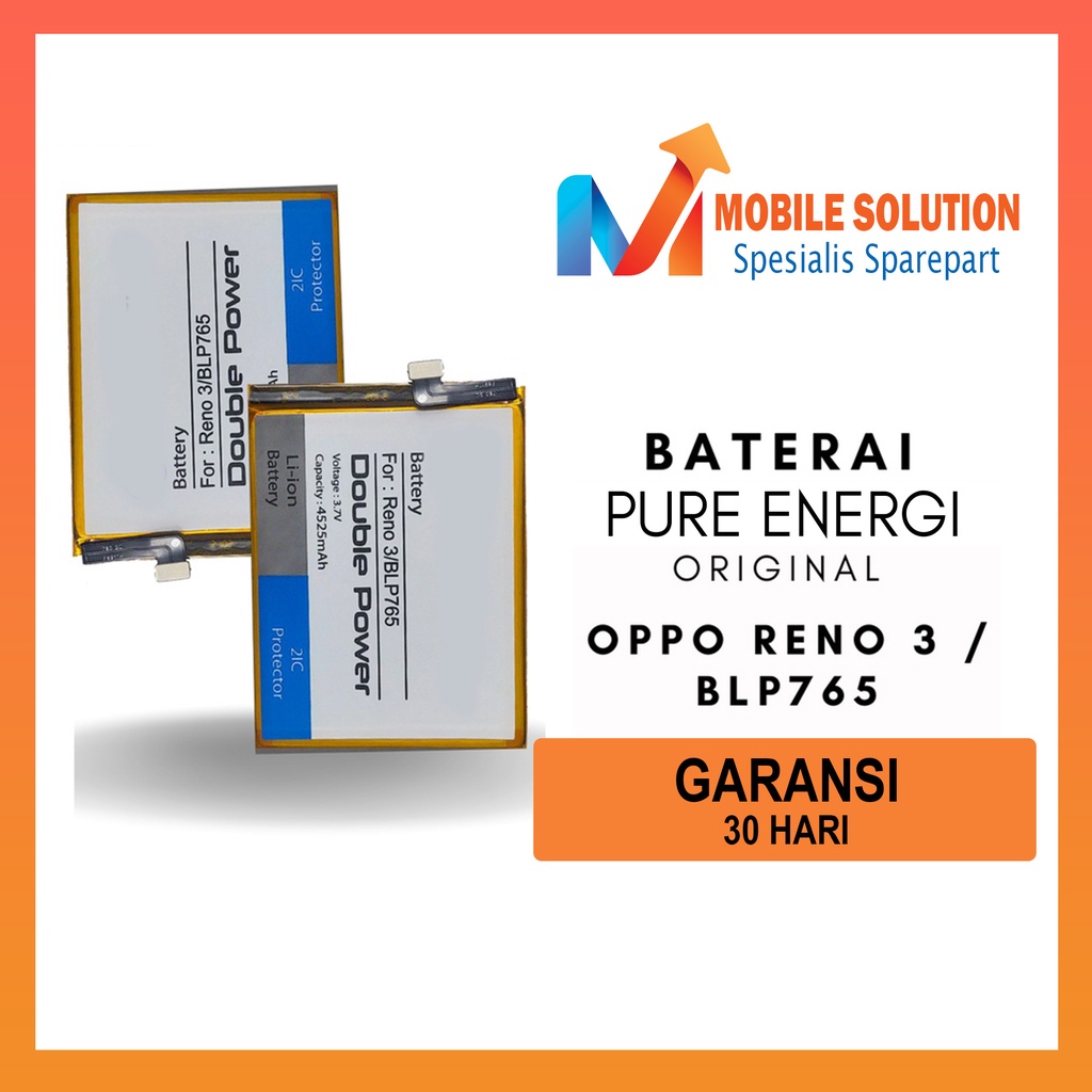 Grosir Baterai Oppo Reno 3 / Baterai Oppo BLP765 Garansi 1 Bulan + Packing
