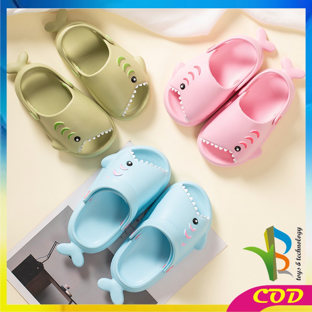 RB-S41 Sandal Hiu Anak Anti Slip Karakter Bayi Hiu Lucu Bisa Untuk Cewek Cowok / Selop Sendal Anak Kekinian Slide Import