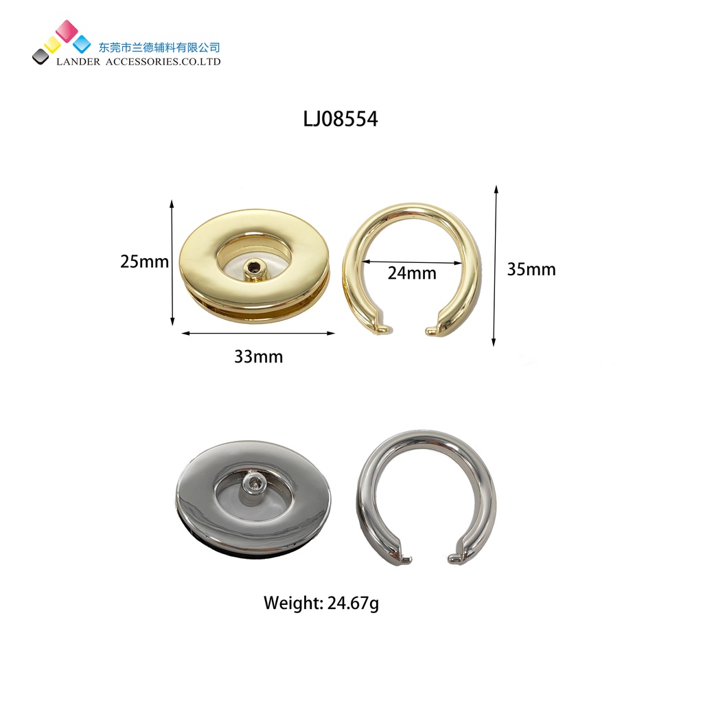 Lander Ring Buckle Cantelan Tas wanita/Aksesoris Tas Wanita/LJ-08554