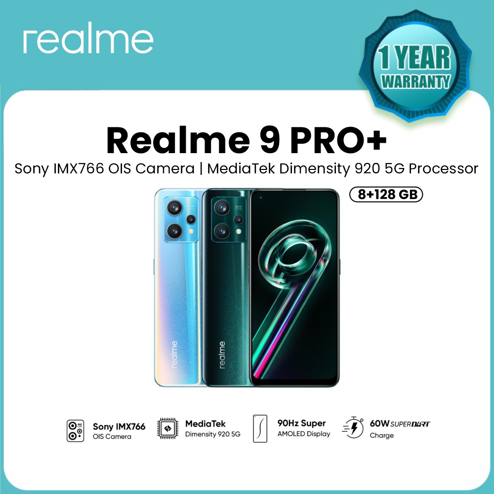 realme 9 Pro+ 5G 8GB/128GB 60W SuperDart Charge Sony IMX766 OIS Camera MediaTek Dimensity 920 Processor